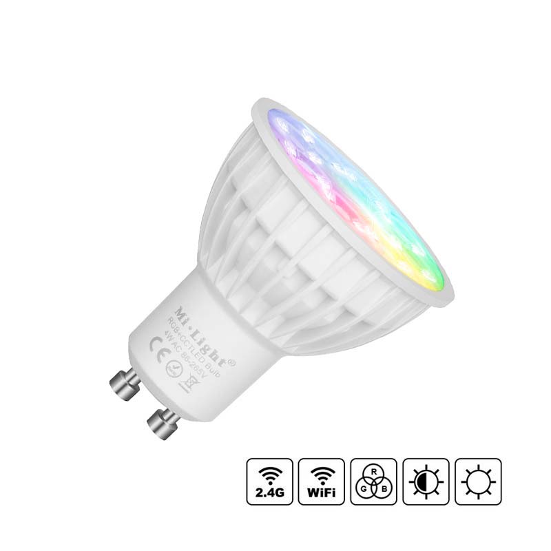 Bombilla LED WiFi GU10 Bulb 4W RGB+CCT, RGB + Blanco dual, regulable - XauenBatt Iluminación
