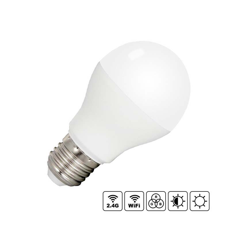 Bombilla E27 LED 6W, RGB+CCT (2.4G) , RGB + Blanco dual, regulable - XauenBatt Iluminación