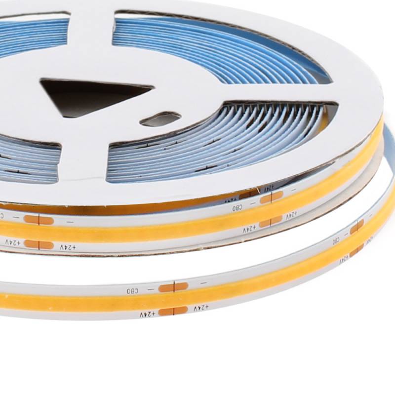 Tira LED Monocolor COB, DC24V, 5m (320Led/m), 60W, IP20, Blanco cálido 2700K - XauenBatt Iluminación