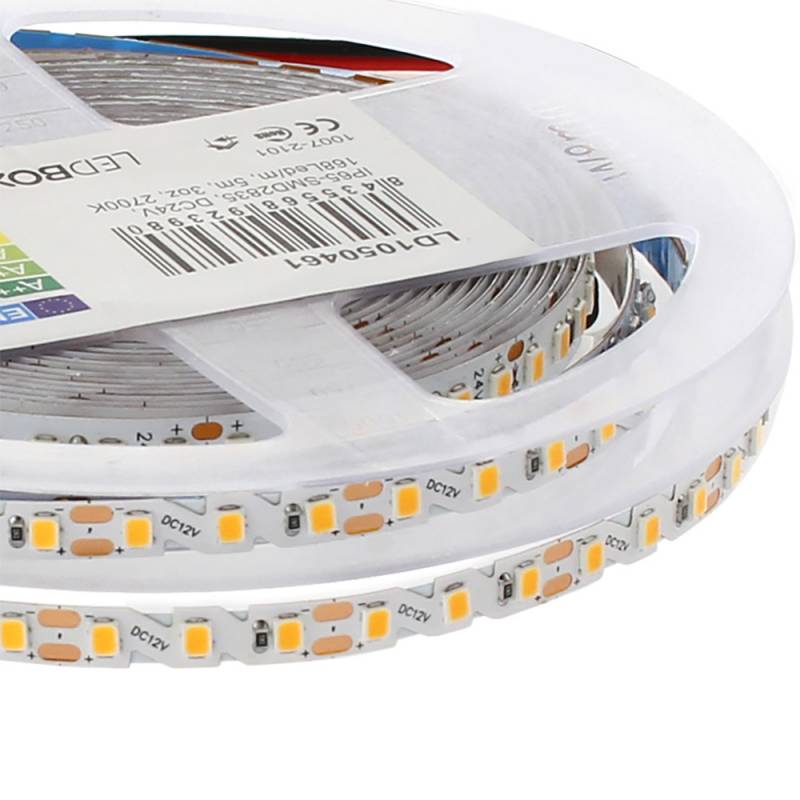 Tira contorno Zig Zag LED SMD2835, DC12V, 5m, (120Led/m), 50W, IP20, PCB 6mm, Blanco neutro - XauenBatt Iluminación