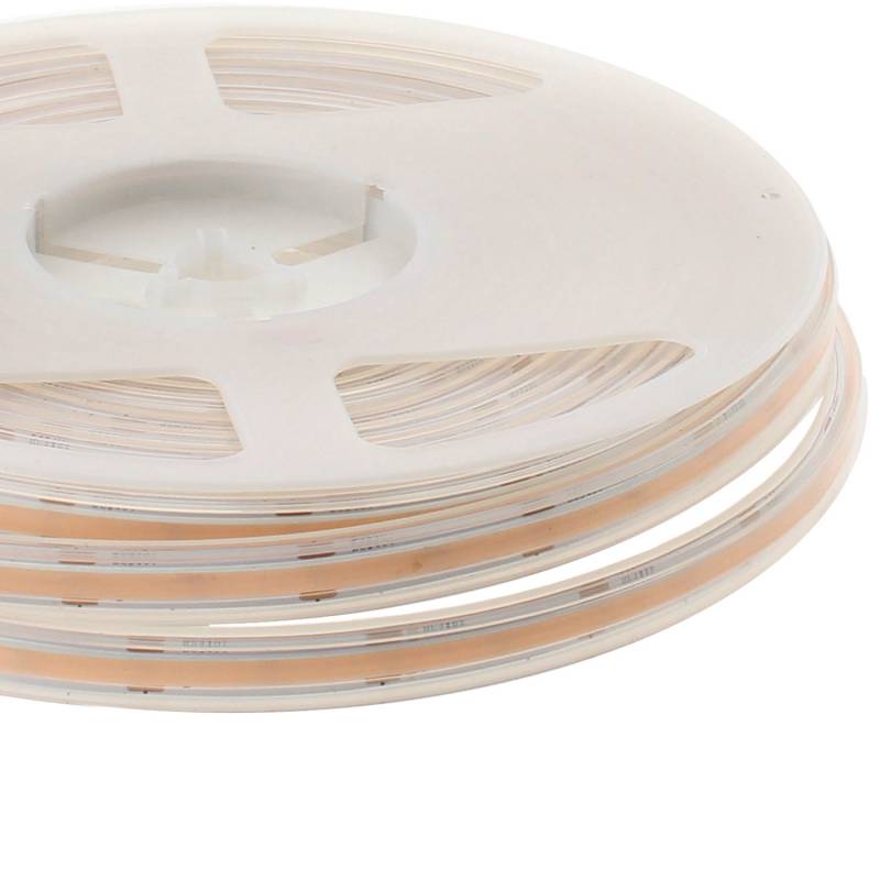 Tira LED Monocolor NEW COB, DC24V, 5m (256Led/m), 50W, IP66, CRI>90, Blanco cálido - XauenBatt Iluminación