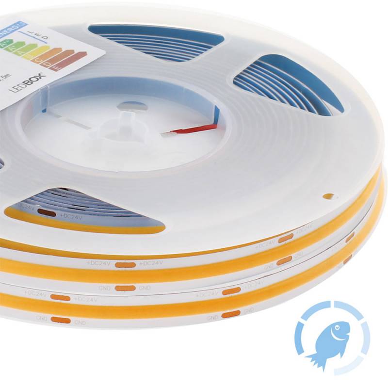 Tira LED Monocolor COB, DC24V, 5m (512Led/m), 60W, IP20, Pescaderías, Pescados y mariscos - XauenBatt Iluminación