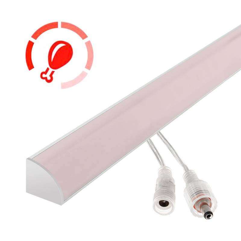Barra LED Profresh PR1 Chip OSRAM, DC24V, 11W, 100cm, Carnes y Frutas, Rosa/Magenta - XauenBatt Iluminación