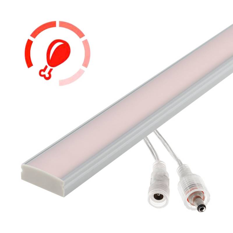 Barra LED Profresh PR2 Chip OSRAM, DC24V, 22W, 200cm, Carnes y Frutas, Rosa/Magenta - XauenBatt Iluminación