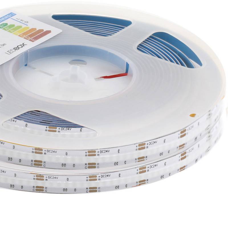 Tira LED RGB COB, DC24V, 5m (480Led/m), 75W, IP20, RGB - XauenBatt Iluminación