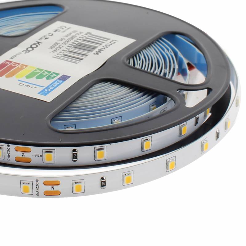 Tira LED Monocolor SMD2835, DC24V, 5m (60Led/m), 25W, IP20, Blanco neutro - XauenBatt Iluminación
