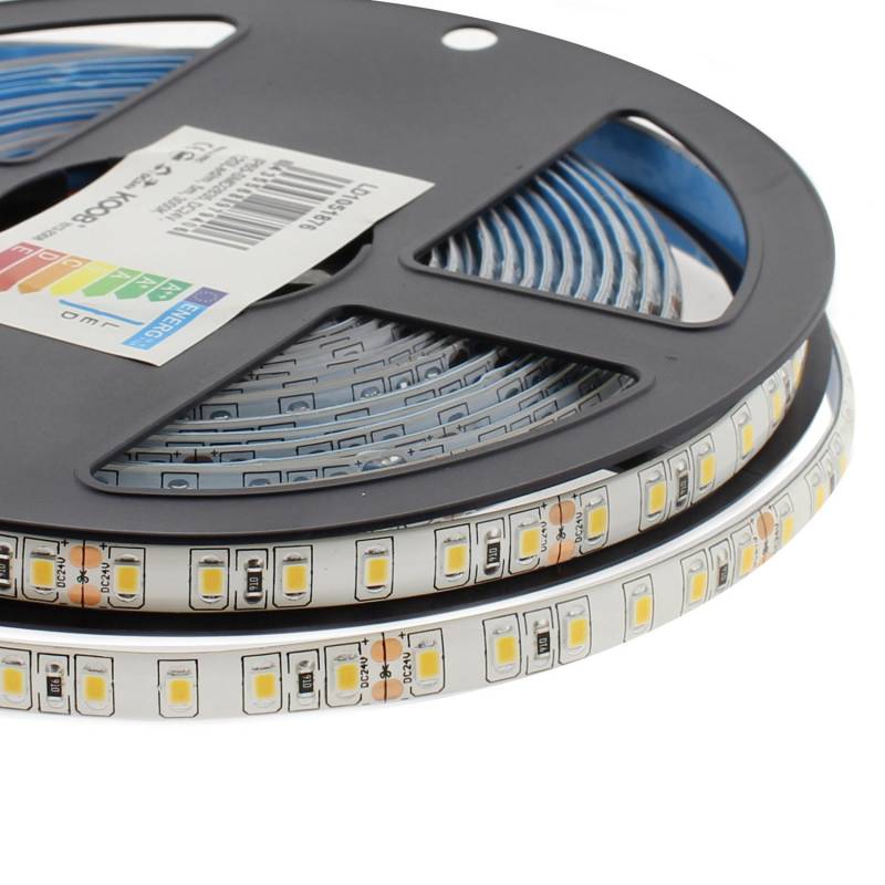 Tira LED Monocolor SMD2835, DC24V, 5m (120Led/m), 80W, IP65, Blanco frío - XauenBatt Iluminación