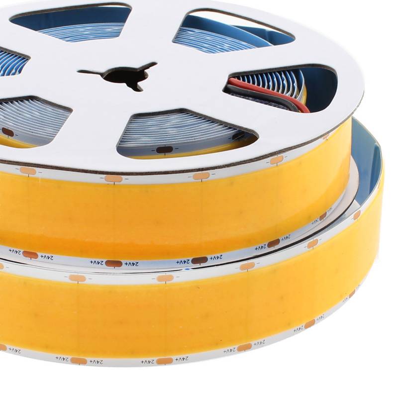 Tira LED COB, ChipLed Samsung, DC24V, 5m (1600Led/m), 200W, PCB 30mm, IP20, Blanco frío - XauenBatt Iluminación