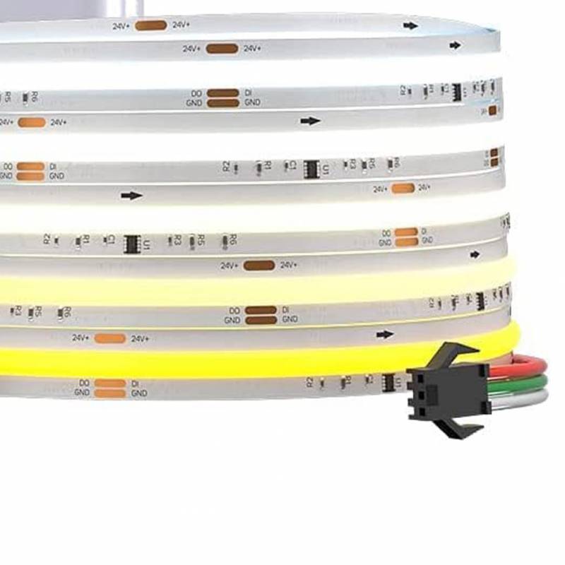 Tira LED Monocolor SPI WS2811 COB, DC24V, 5m (360Led/m), 55W, IP20, Blanco neutro - XauenBatt Iluminación