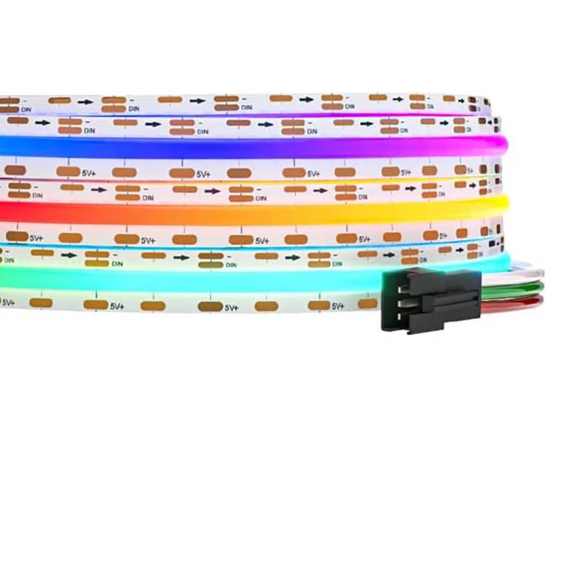 Tira LED RGB SPI WS2811 COB, DC5V, 5m (160Led/m), 70W, IP20, PCB 5mm, RGB - XauenBatt Iluminación