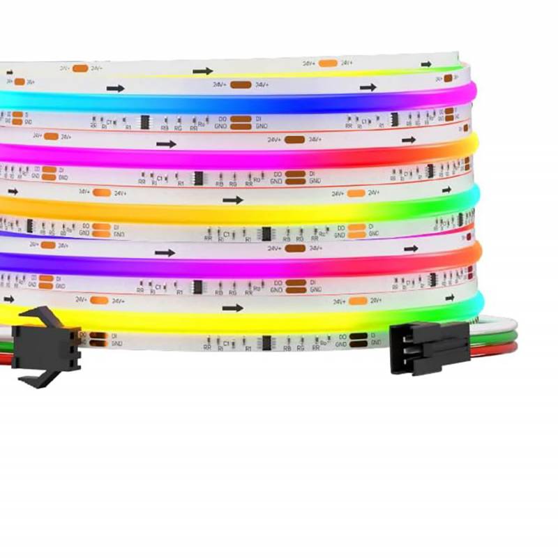 Tira LED RGB SPI WS2811 COB, DC24V, 5m (720Led/m), 95W, IP20, RGB - XauenBatt Iluminación