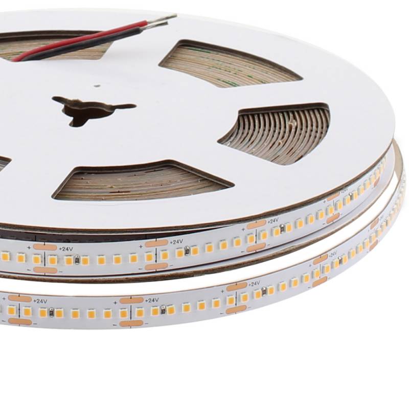 Tira LED Monocolor SMD2025, DC24V, 10 metros (280Led/m), Corte libre, 120W, IP20, Blanco cálido - XauenBatt Iluminación