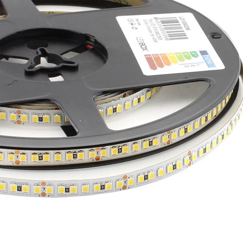 Tira LED Monocolor SMD2835, DC48V, 10 metros (120Led/m), Corte 125mm, 120W, IP20, Blanco neutro - XauenBatt Iluminación