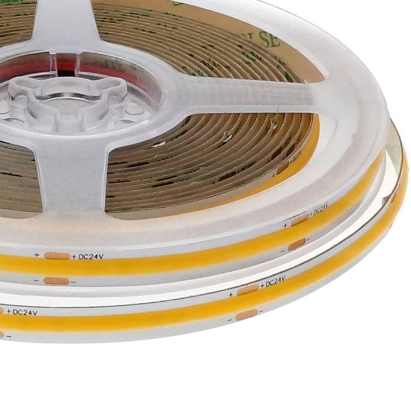 Tira LED Monocolor COB, DC24V, 5m (320Led/m), 40W, IP20, PCB 5mm, Blanco neutro - XauenBatt Iluminación
