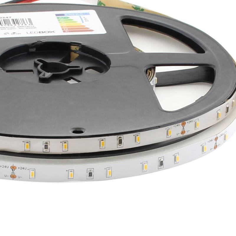 Tira LED Monocolor SMD3014, DC24V, 5m (60 Led/m),30W, IP68 nano waterproof, Blanco frío - XauenBatt Iluminación
