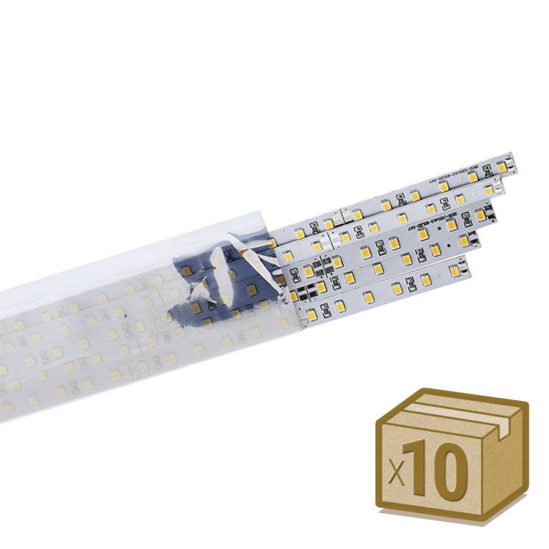 Set 10 tiras LED rígidas EPISTAR SMD2835, DC24V, 1m (90Led/m) - IP20, Blanco frío - XauenBatt Iluminación