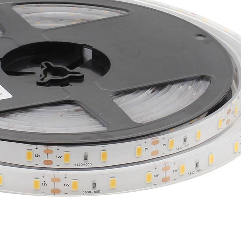 Tira LED Monocolor HQ SMD5630, ChipLed Samsung DC12V, 5m (60Led/m),72W, IP68, Blanco frío - XauenBatt Iluminación