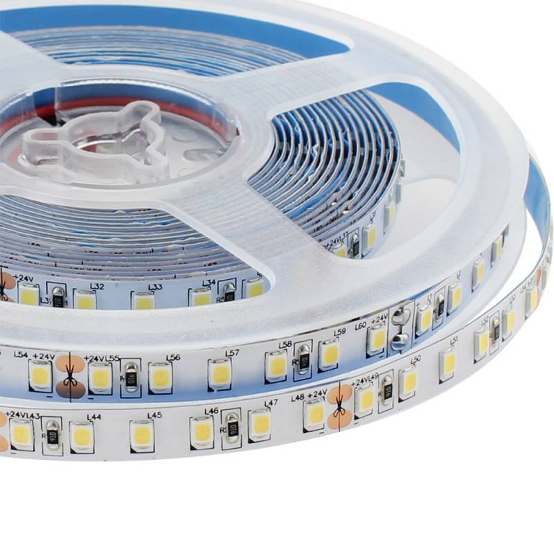 Tira LED Monocolor SMD2835, ChipLed Samsung, DC24V, 5m (120Led/m), 100W, IP65, Verde - XauenBatt Iluminación