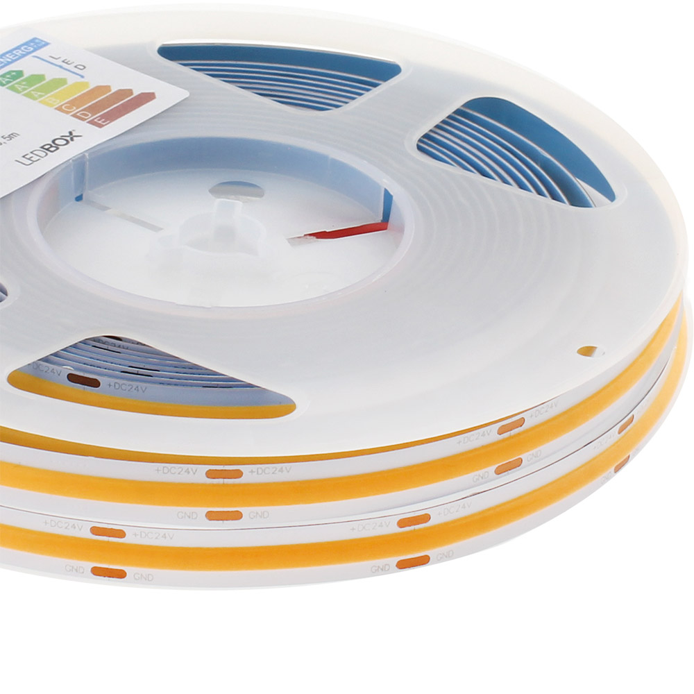 Tira LED Monocolor COB, ChipLed Samsung, DC24V, 5m (320Led/m), 60W, IP20, Azul - XauenBatt Iluminación