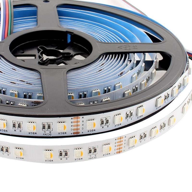 Tira LED EPISTAR SMD5050, RGB+W, DC24V, 5m (60Led/m 4 en 1) - IP20, RGB + Blanco neutro - XauenBatt Iluminación