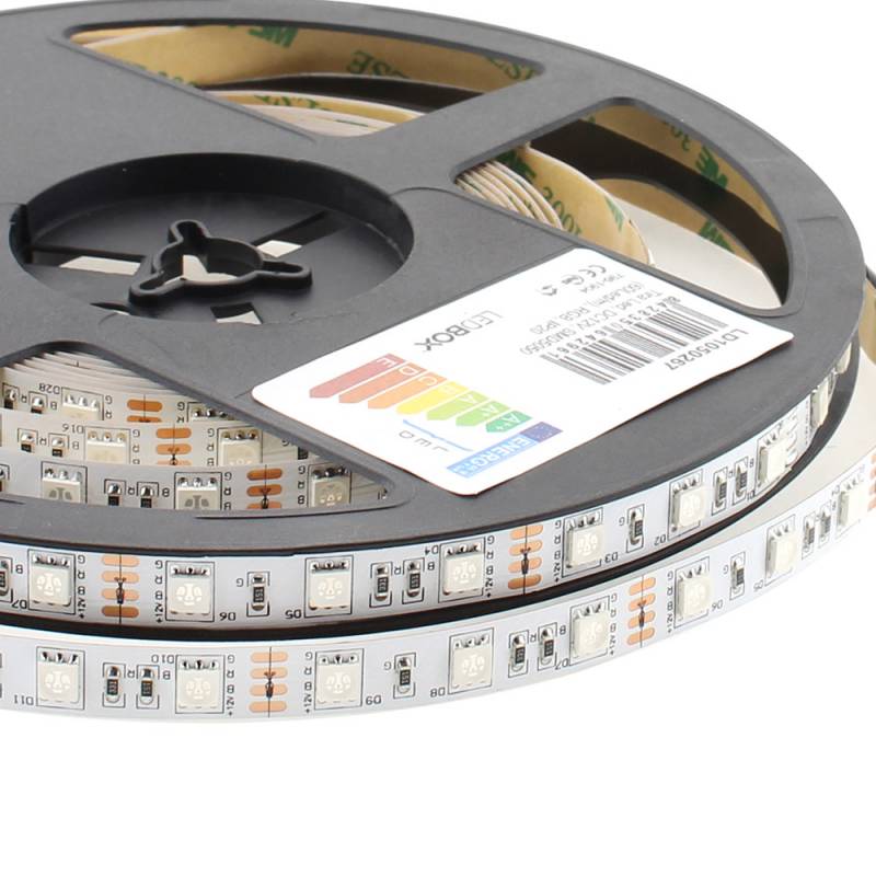 Tira LED EPISTAR SMD5050, RGB, DC12V, 5m (60Led/m) - IP20, RGB - XauenBatt Iluminación