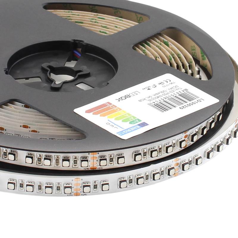 Tira LED SMD3535, ChipLed Samsung, RGB, DC24V, 5m (120Led/m) - IP20, RGB - XauenBatt Iluminación