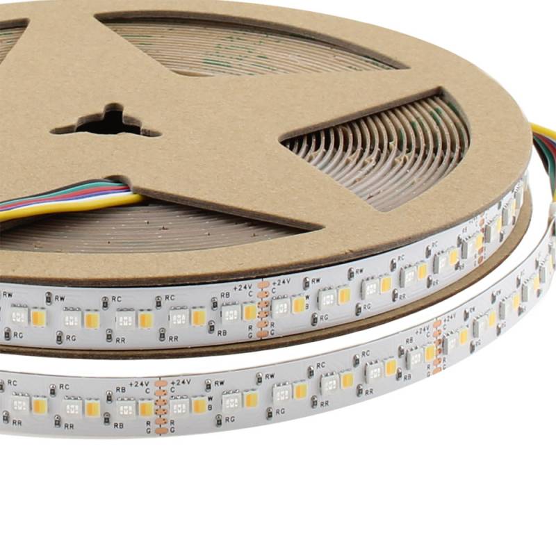 Tira LED SAMSUNG SMD3535, RGB+CCT, DC24V, 216Led/m, IP20, 10 metros, RGB + Blanco dual - XauenBatt Iluminación