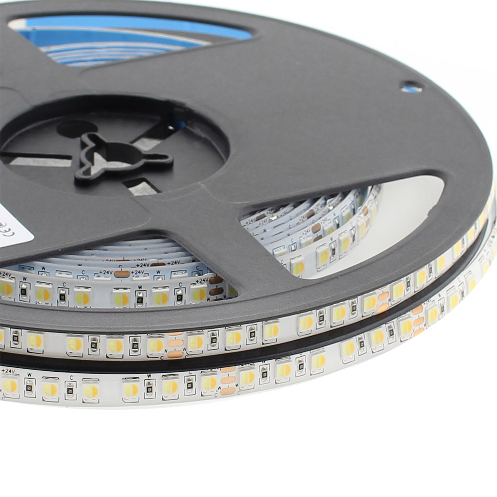 Tira LED Blanco Dual SMD3838, DC24V, 5m (240 Led/m), 90W, IP65, Blanco dual - XauenBatt Iluminación