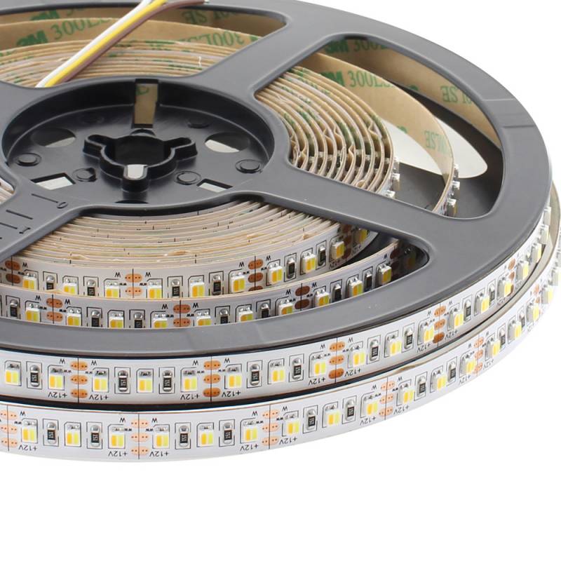 Tira LED Blanco Dual SMD3528, DC12V, 5m (240 Led/m), 48W, IP20, Blanco dual - XauenBatt Iluminación