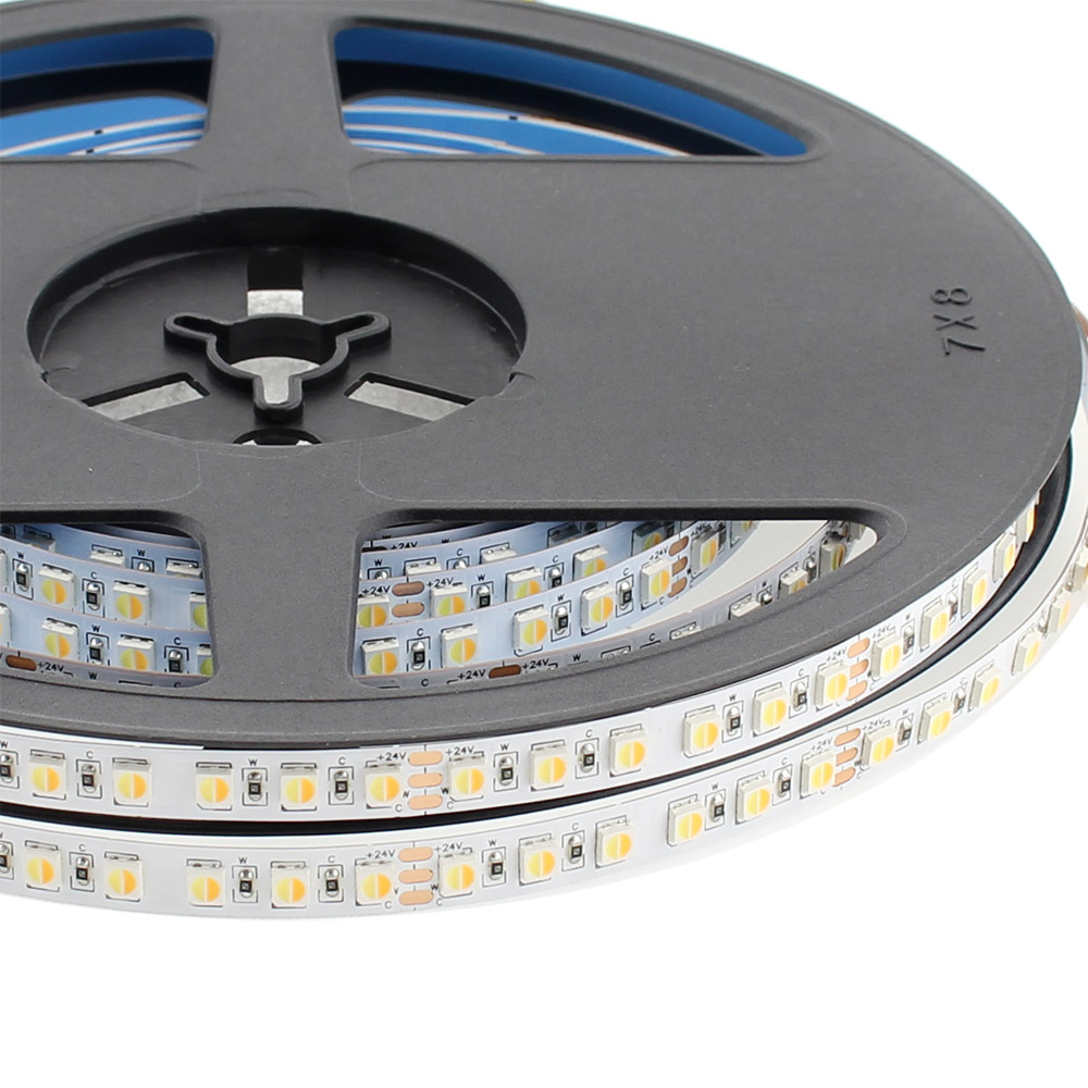 Tira LED Blanco Dual SMD3838, DC24V, 5m (240 Led/m), 90W, IP20, Blanco dual - XauenBatt Iluminación