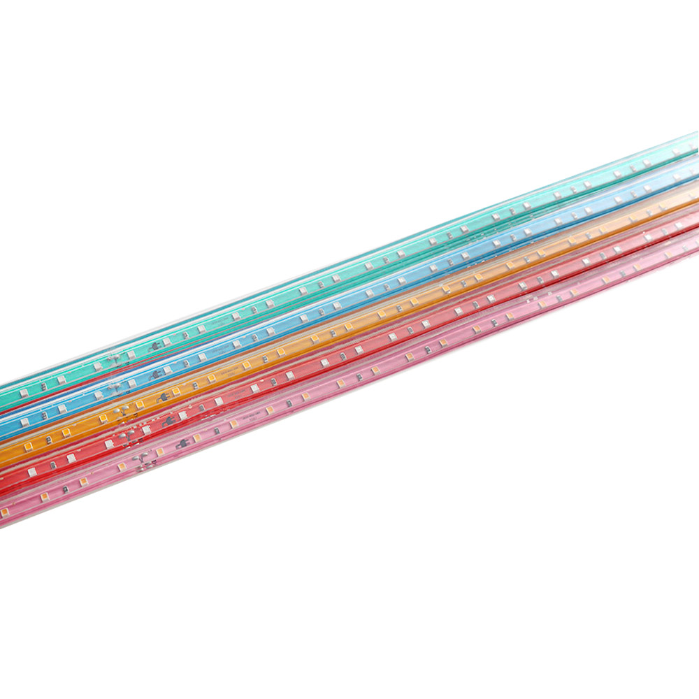 Tira LED 220V SMD2835, 120Led/m, 10W/m, PCB color, 1 metro con conectores rápidos, Azul - XauenBatt Iluminación