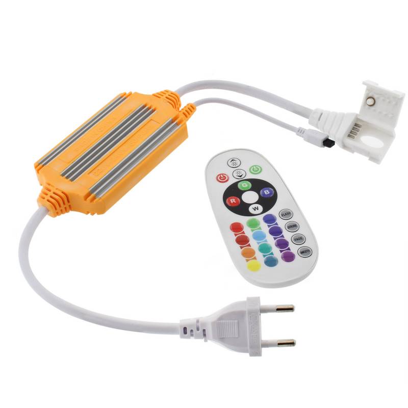 Controlador IR tira led 220V RGB 1500W, IP67, conectores rápidos - XauenBatt Iluminación