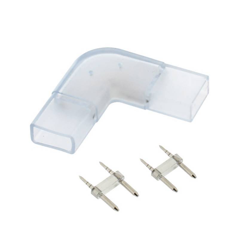 Unión intermedia L tira led 220V SMD2835 doble - 12mm - XauenBatt Iluminación