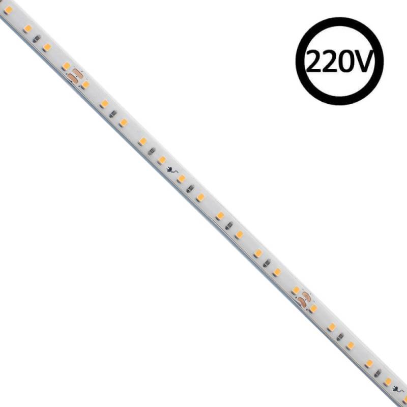 Tira LED 220V Super Slim SMD2835, 120Led/m, 8W/m, Triac regulable, corte 10cm, 1 metro, Silicona, Blanco neutro, regulable - XauenBatt Iluminación