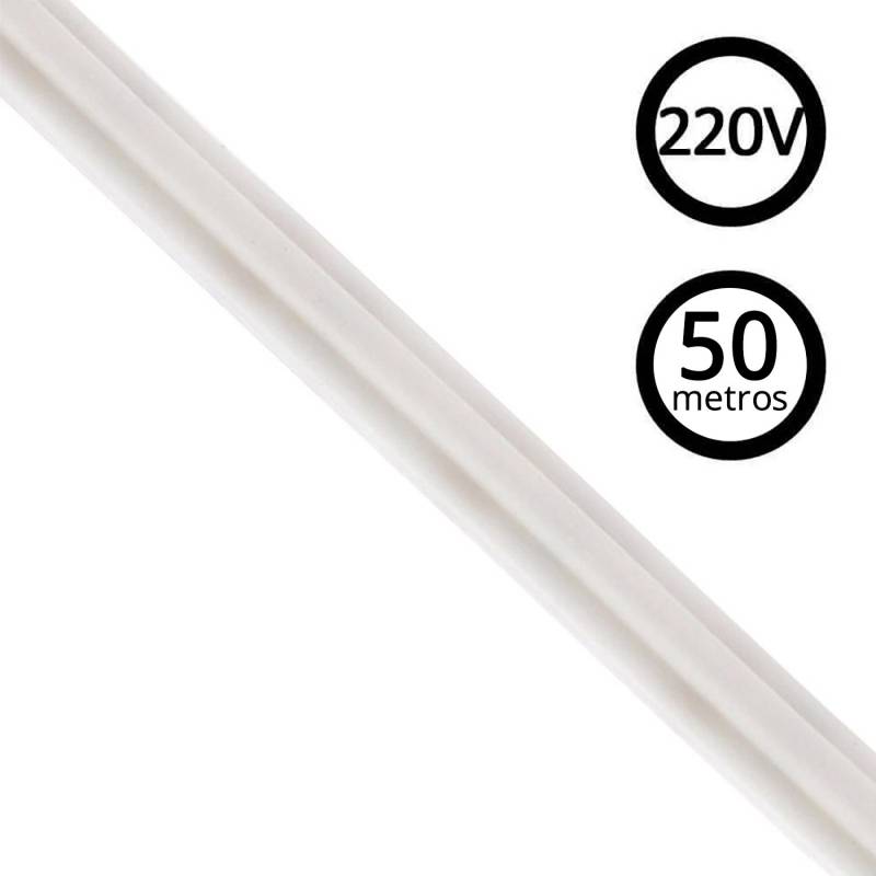 Tira LED 220V Slim COB, 288Led/m, 12W/m, Triac regulable, corte 5cm, carrete 50 metros. Silicona, Blanco neutro, regulable - XauenBatt Iluminación
