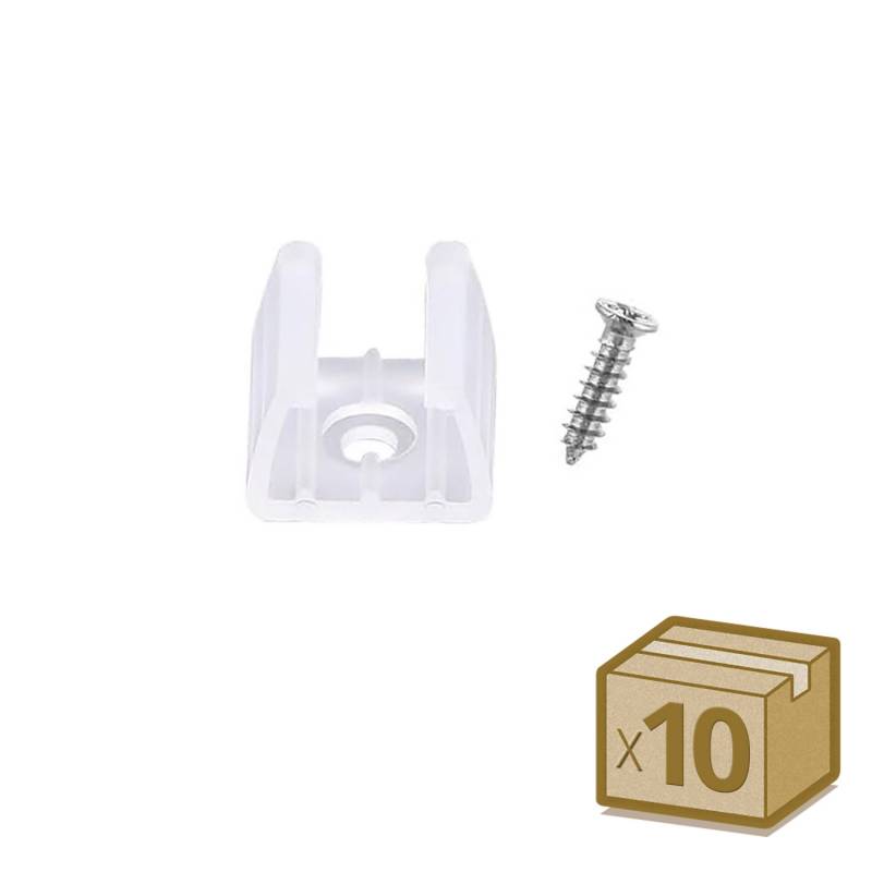 Pack de 10 Clips de fijación para tira led - 14mm - XauenBatt Iluminación