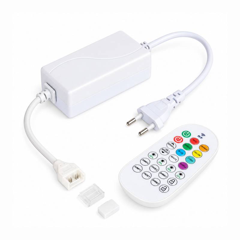 Controlador para Tira LED RGB 220V WCOB Silicone FLEX con Mando RF - XauenBatt Iluminación
