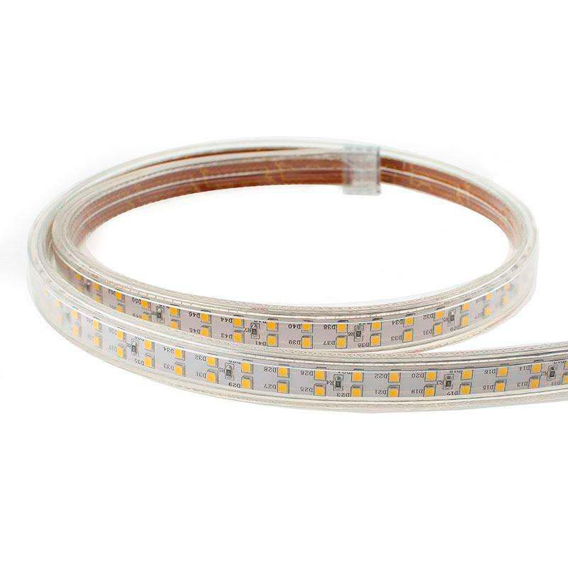 Tira LED 220V SMD2835 doble, 180Led/m, 18W/m, carrete 1 metro, Rojo - XauenBatt Iluminación