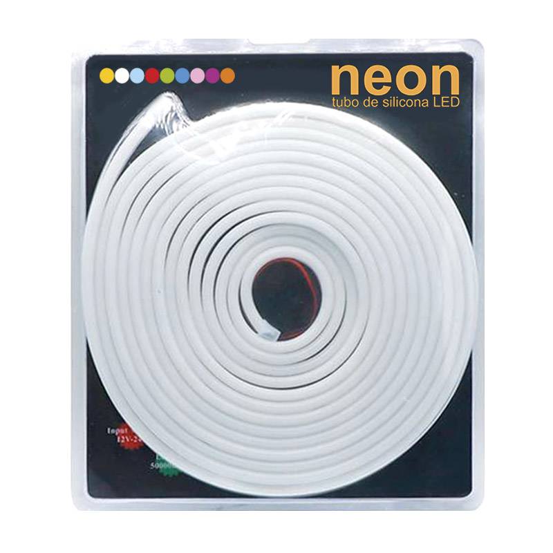 Led NEON Flex, 6x12mm, DC12V, 120Led/m, 5m, 60w, Ambar - XauenBatt Iluminación