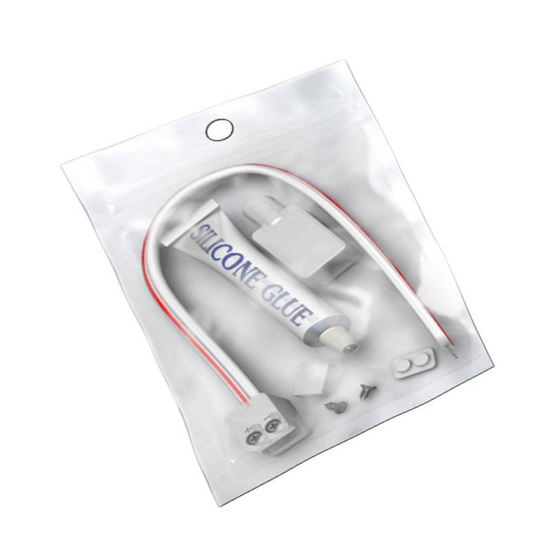 KIT Pegamento de Silicona para Tiras LED 220V + Conector + Funda + Tapón final - 10mm -IP65 - XauenBatt Iluminación