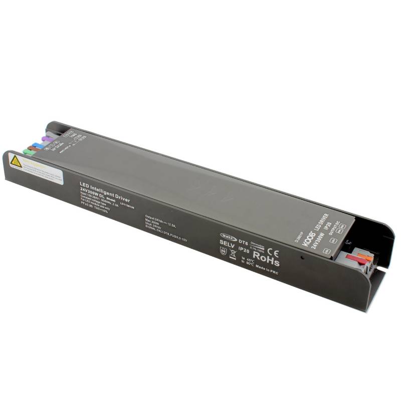 Fuente de alimentación Slim DC24V/300W/12.5A, DALI, PUSH, PWM, 0/1-10V, 6 en 1 - XauenBatt Iluminación