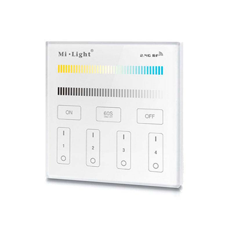 Mando 4 zonas CCT táctil empotrable T2 - XauenBatt Iluminación