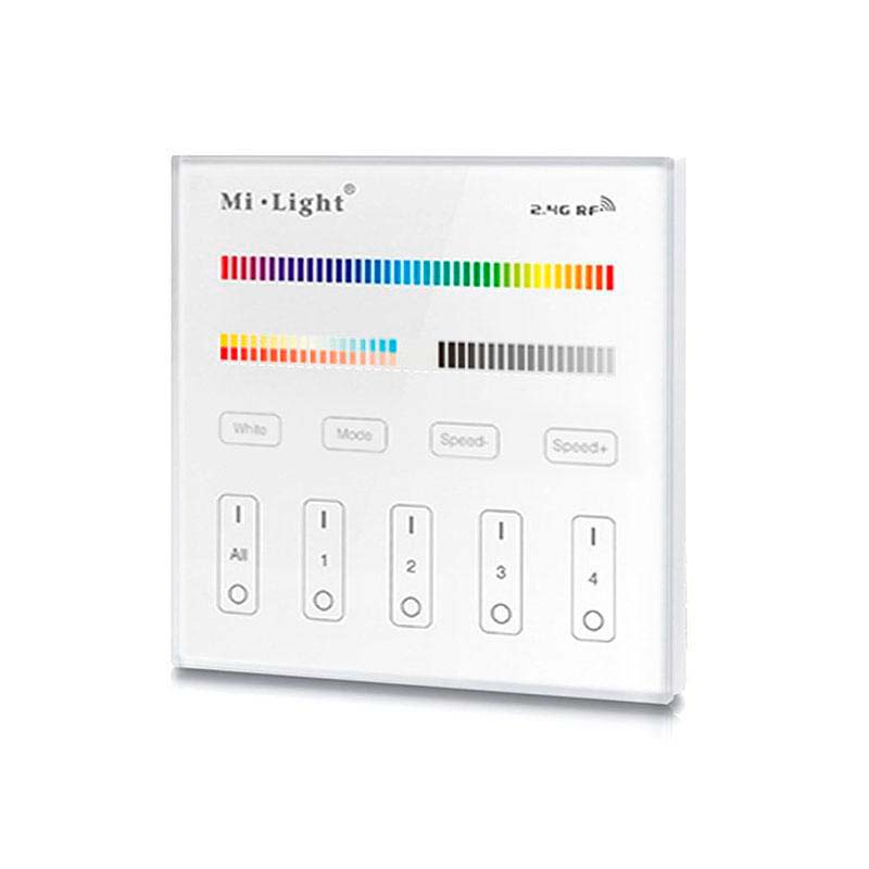 Mando 4 zonas RGB+CCT táctil empotrable T4 - XauenBatt Iluminación