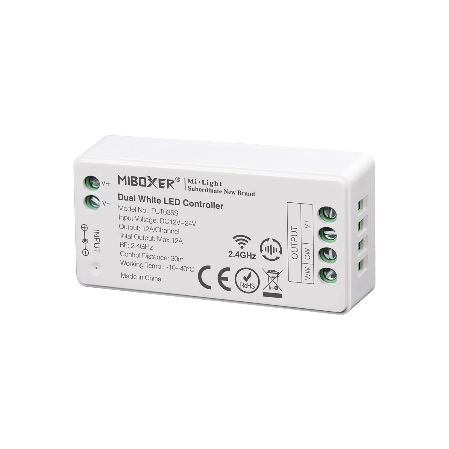 Controlador CCT blanco dual mini RF 4 zonas 12A - XauenBatt Iluminación
