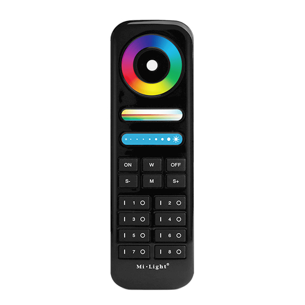 Mando a distancia RGB+CCT 8 zonas, negro - XauenBatt Iluminación