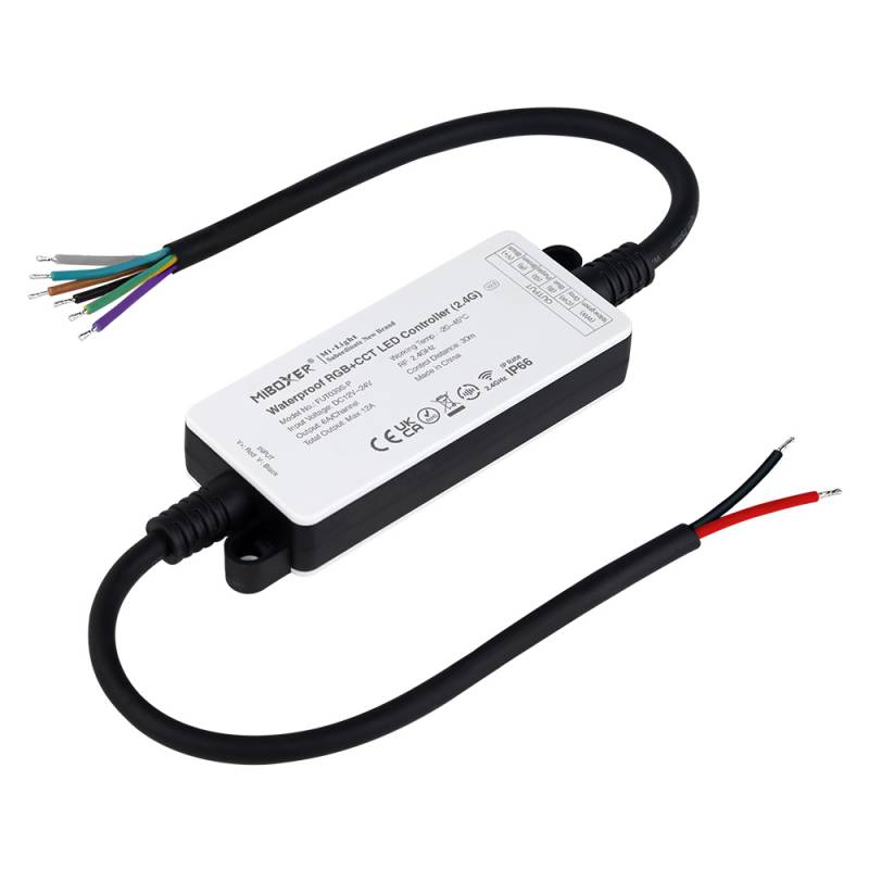 Controlador RGB+CCT 2.4G DC12-24V 12A, IP66 - XauenBatt Iluminación