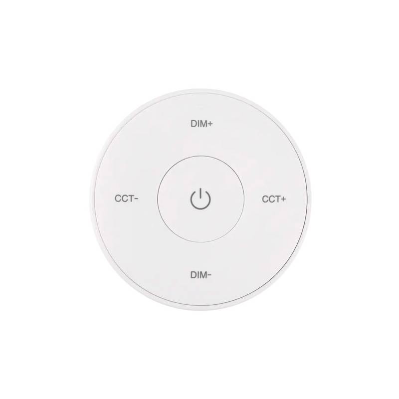 Mando Mini RF monocolor+CCT ROUND táctil, blanco - XauenBatt Iluminación