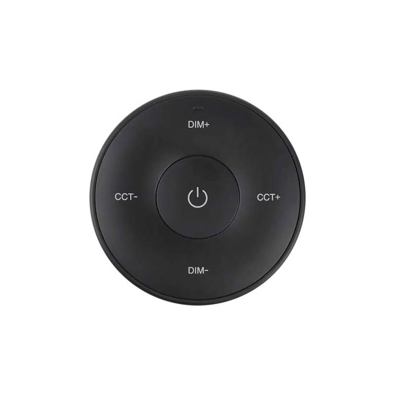 Mando Mini RF monocolor+CCT ROUND táctil, negro - XauenBatt Iluminación