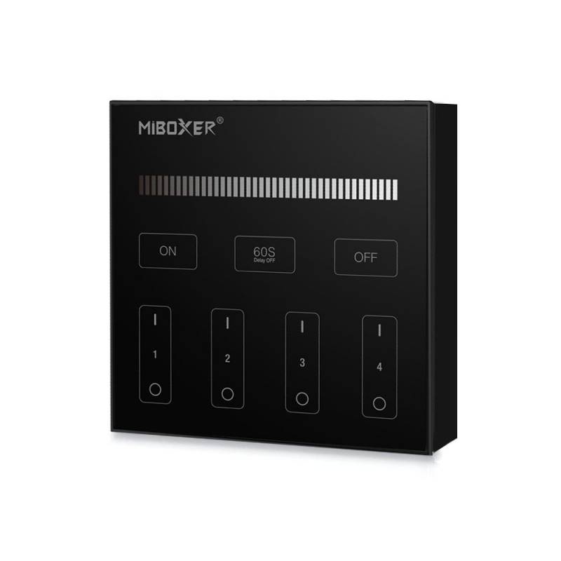 Mando 4 zonas MONO táctil B1, negro - XauenBatt Iluminación
