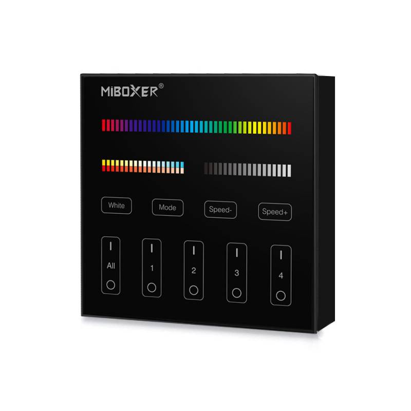 Mando 4 zonas RGB+CCT táctil B4, negro - XauenBatt Iluminación